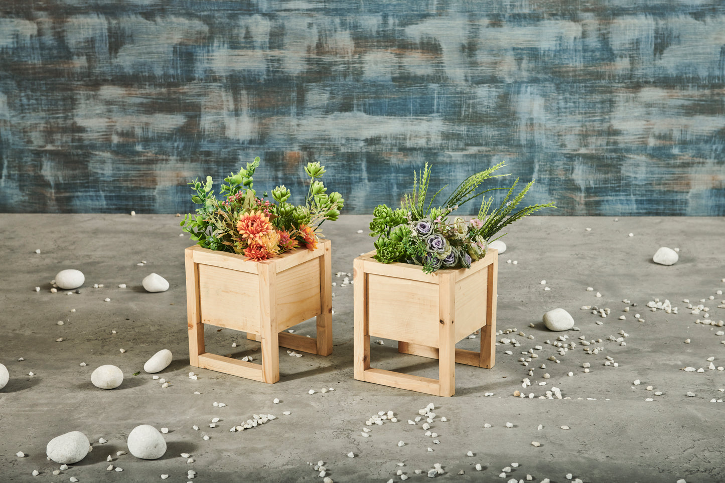 A Tiny Mistake Crate Wooden Planter (One Piece) (Natural Finish)