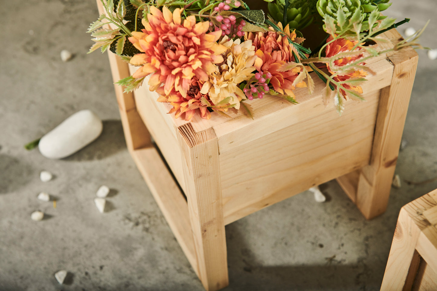 A Tiny Mistake Crate Wooden Planter (One Piece) (Natural Finish)