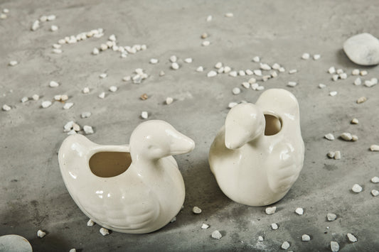 A Tiny Mistake Ornamental Duck Ceramic Planter (Set of Two)