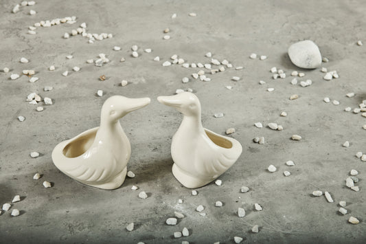 A Tiny Mistake Small Swan Ceramic Planter (Set of Two)