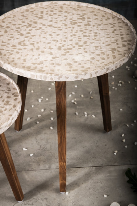 A Tiny Mistake Chaandi Wooden Nesting Tables (Set of 2), Living Room Decor