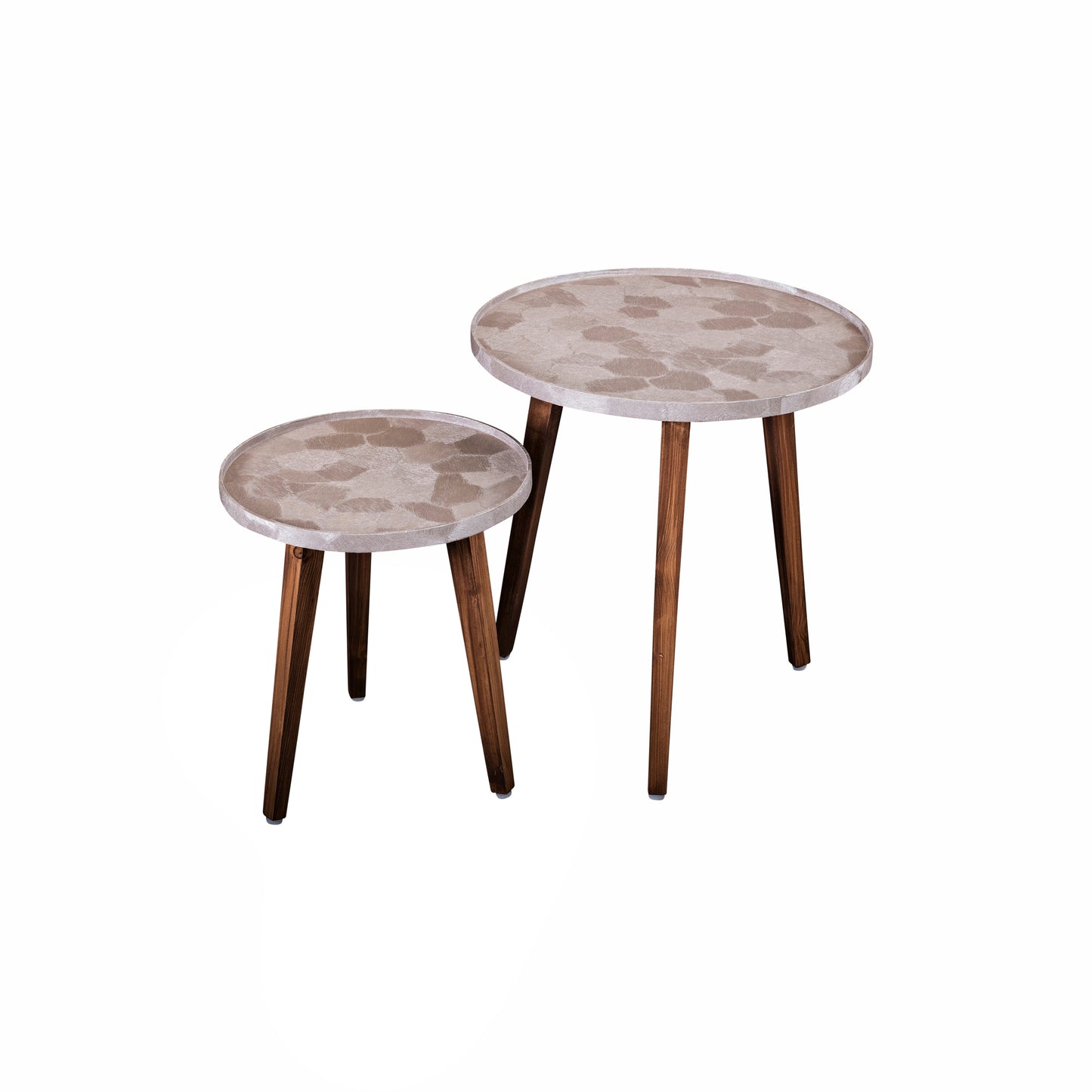 A Tiny Mistake Allure Rose Gold Wooden Nesting Tables (Set of 2), Living Room Decor