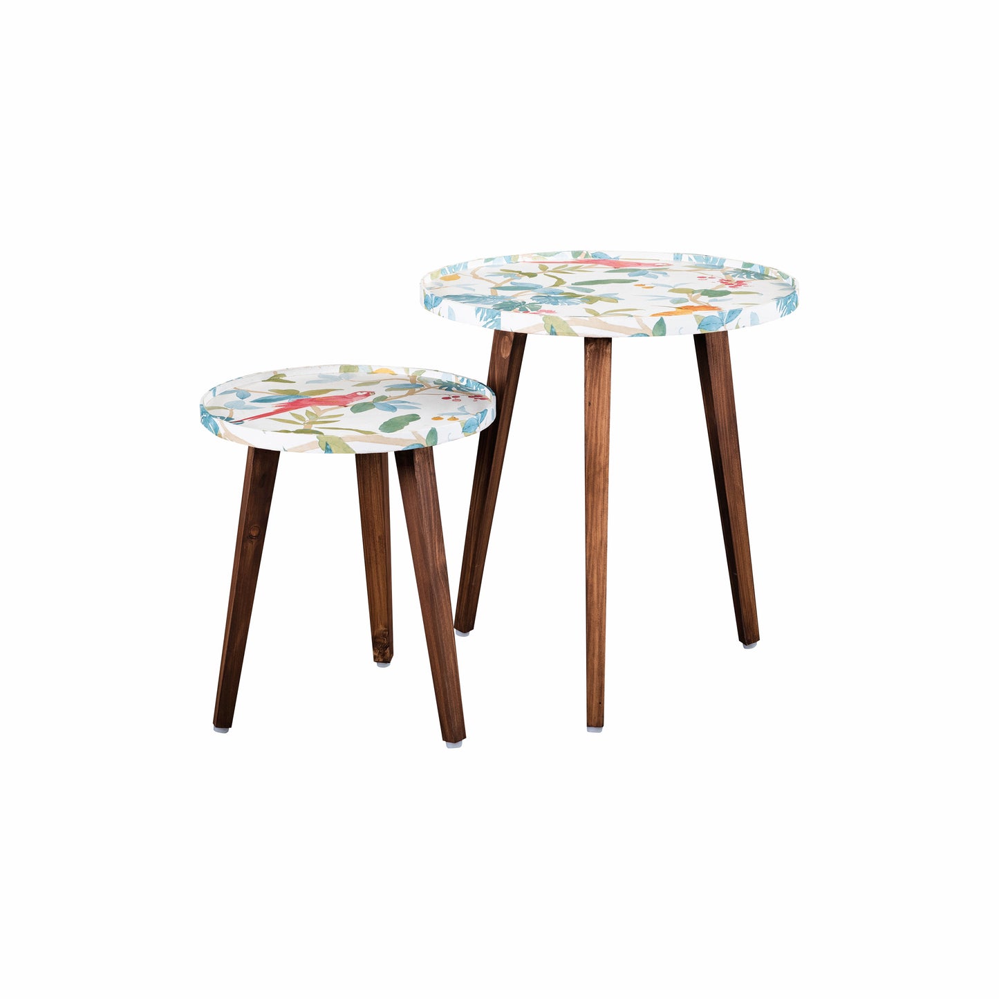 A Tiny Mistake Pakshi Wooden Nesting Tables (Set of 2), Living Room Decor