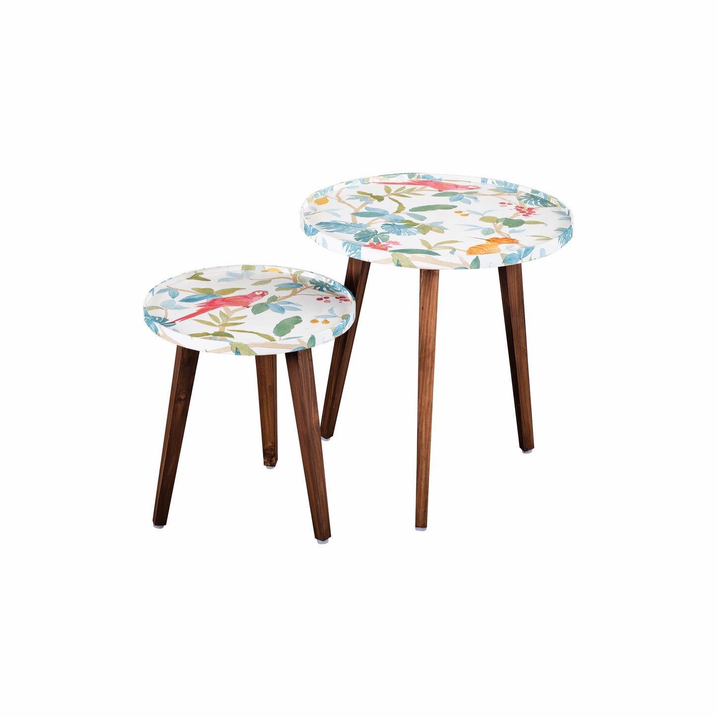 A Tiny Mistake Pakshi Wooden Nesting Tables (Set of 2), Living Room Decor