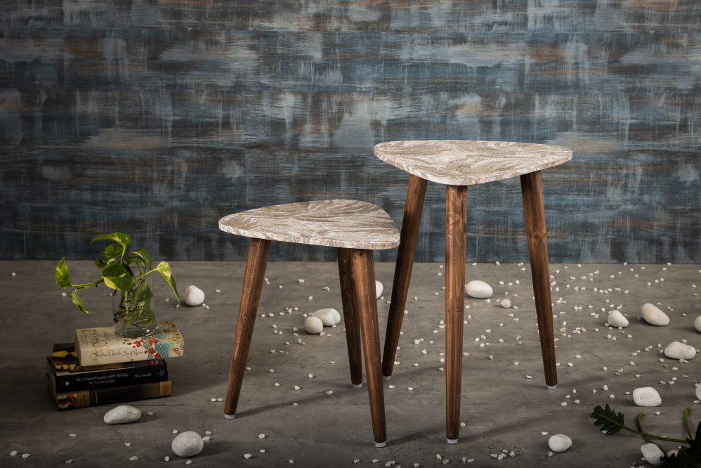 A Tiny Mistake Palm Bronze Trinity Nesting Tables (Set of Two)