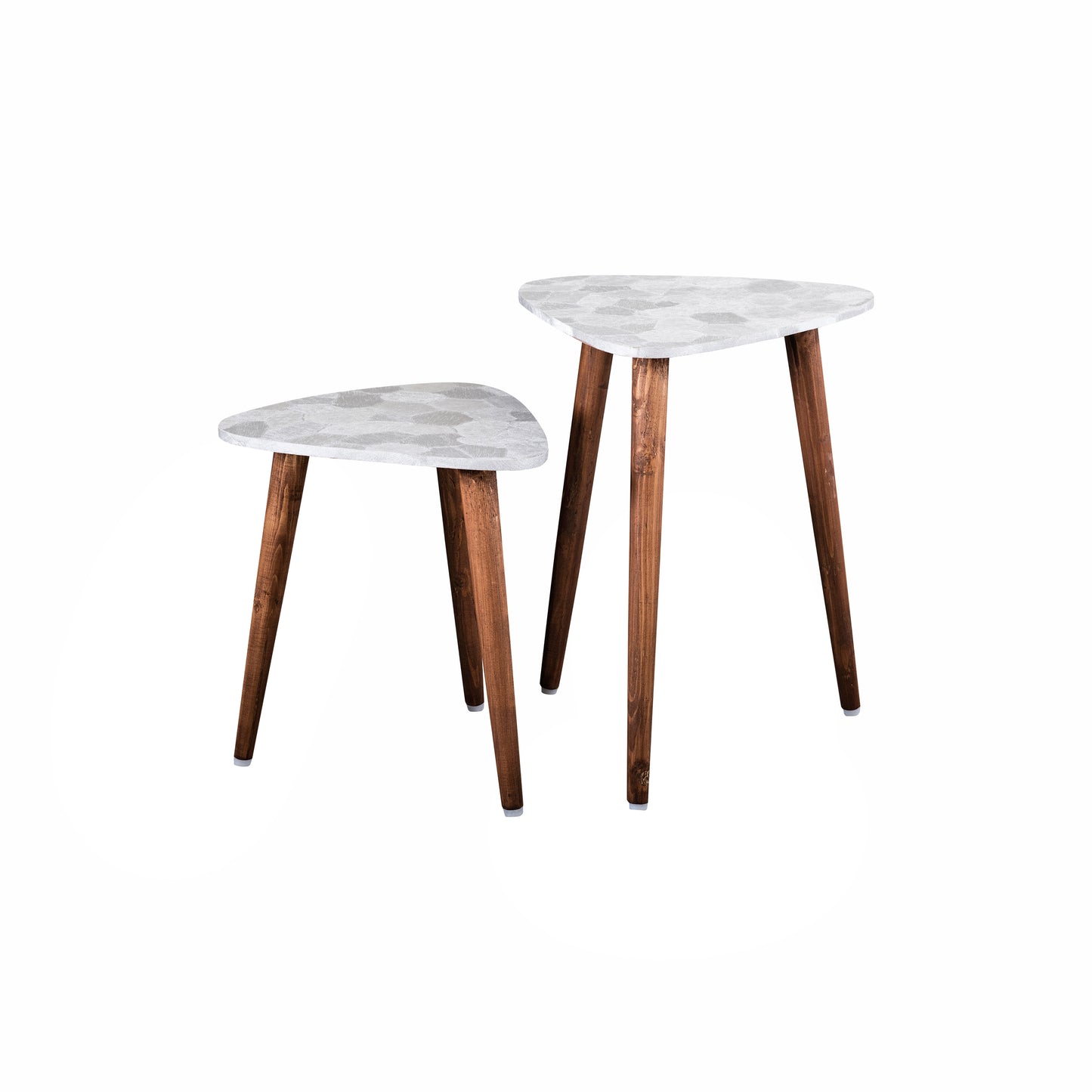 A Tiny Mistake Allure - Silver Trinity Nesting Tables (Set of Two)