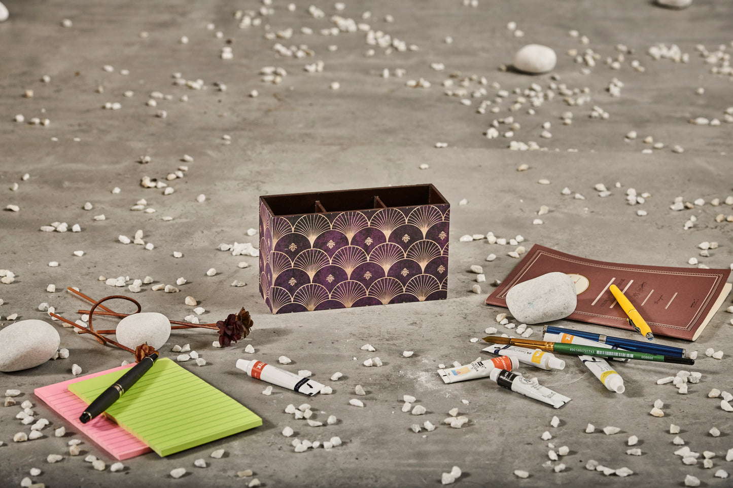 A Tiny Mistake Jamun Wooden Cutlery Holder, 18 x 10 x 6.5 cm