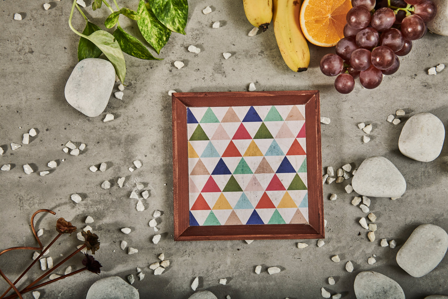 A Tiny Mistake Rubic Small Square Wooden Serving Tray, 18 x 18 x 2 cm