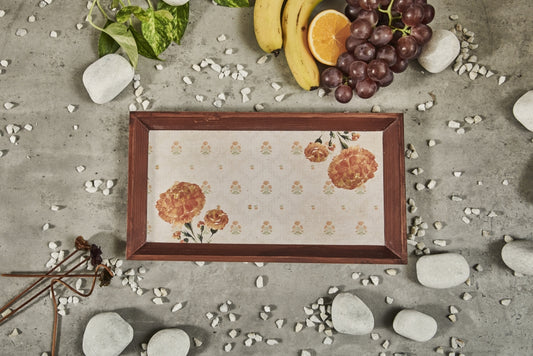 A Tiny Mistake Marigold Rectangle Wooden Serving Tray, 35 x 20 x 2 cm