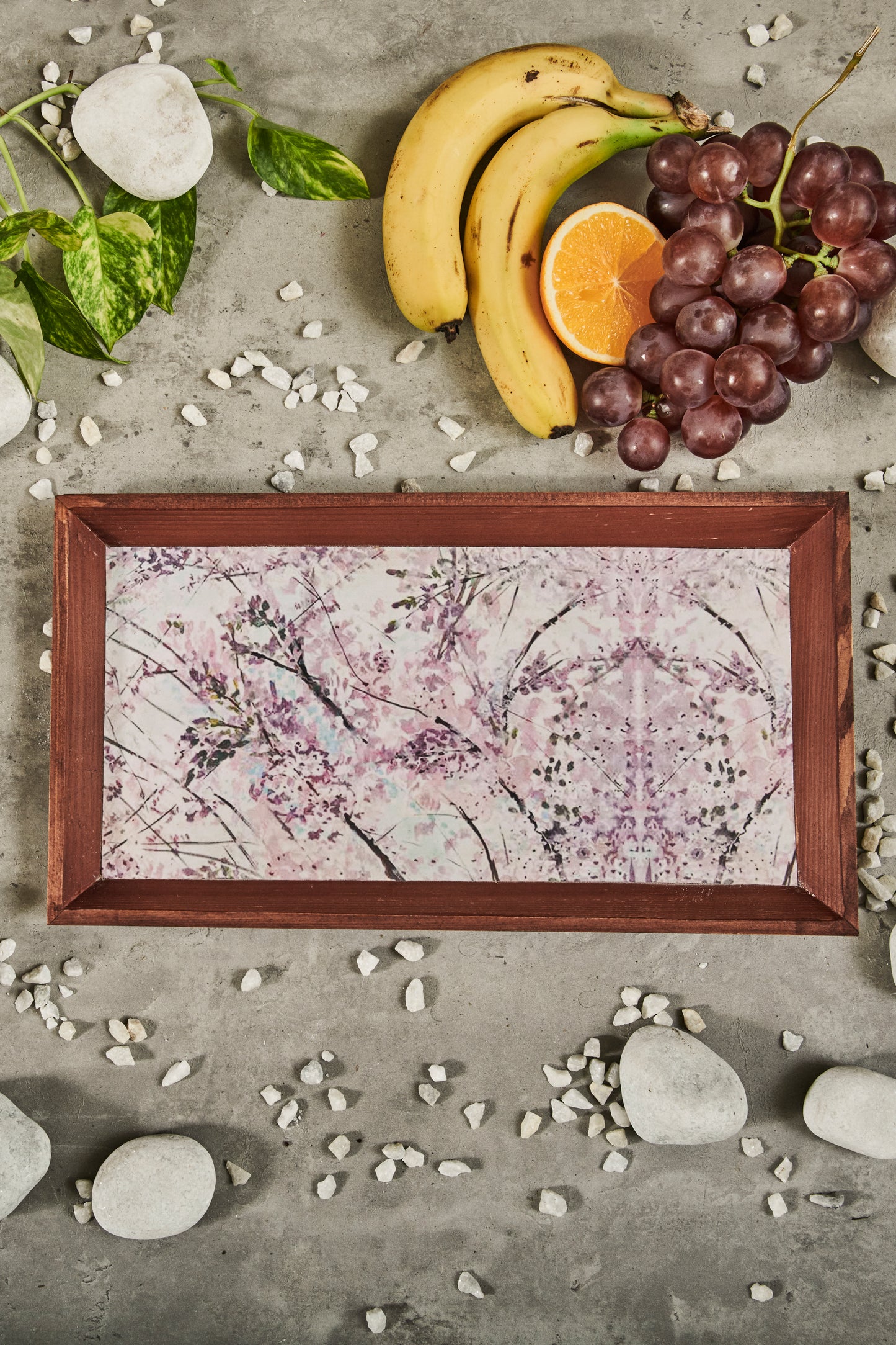 A Tiny Mistake  Wisteria Rectangle Wooden Serving Tray, 35 x 20 x 2 cm