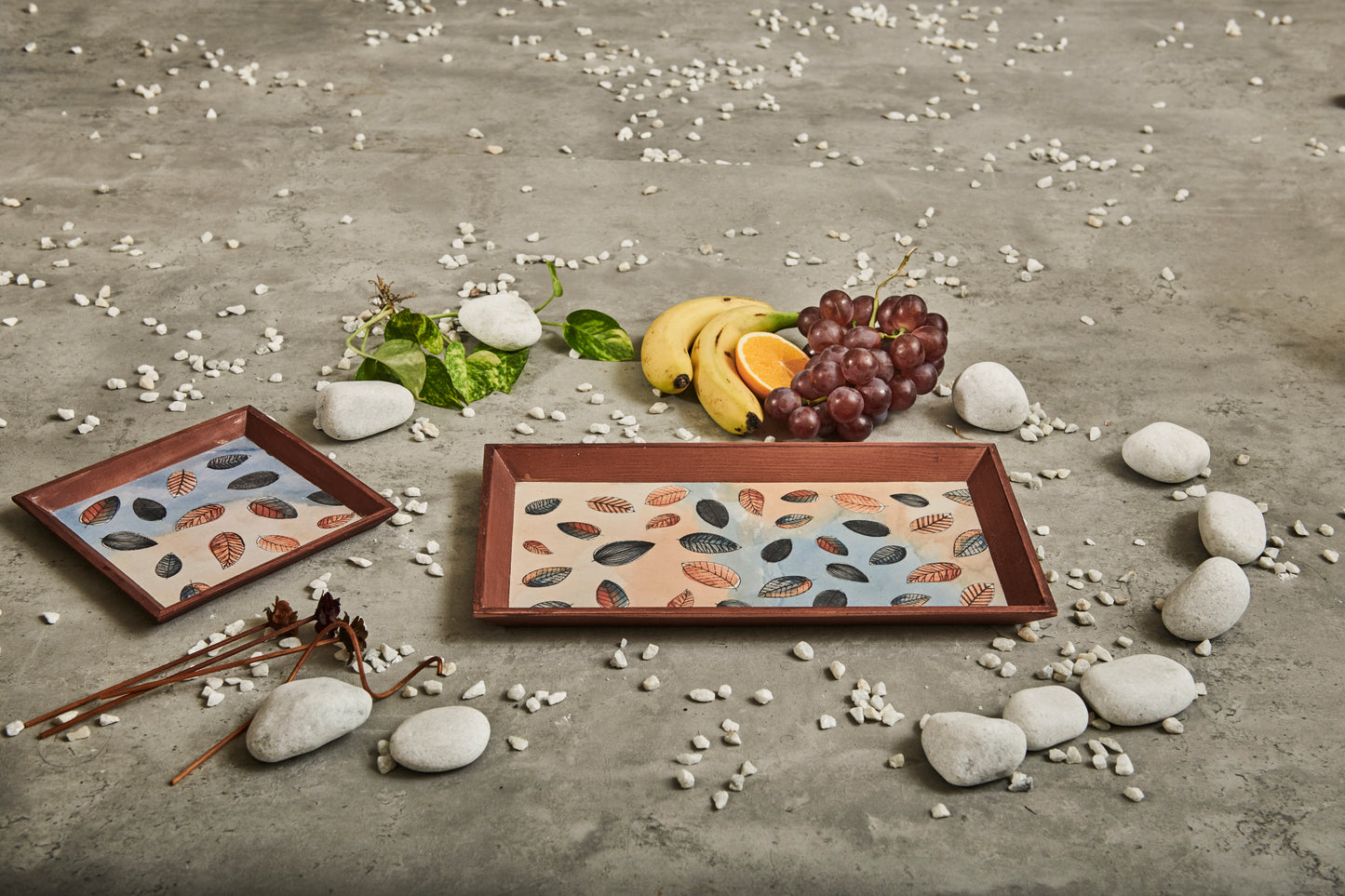 A Tiny Mistake Fall Leaves Rectangle Wooden Serving Tray, 35 x 20 x 2 cm