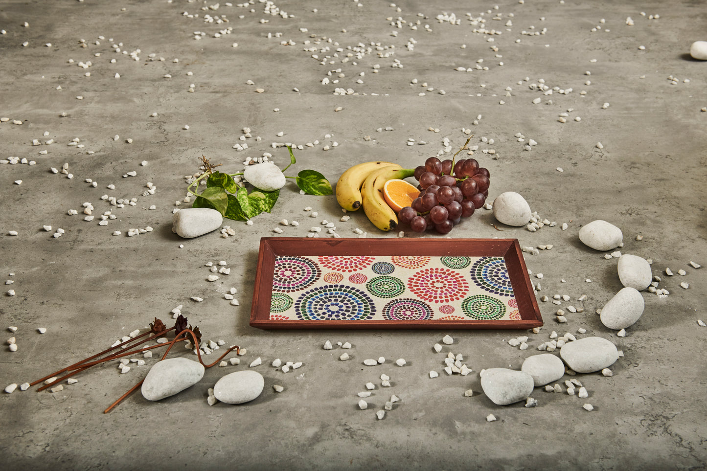 A Tiny Mistake Mandala Rectangle Wooden Serving Tray, 35 x 20 x 2 cm
