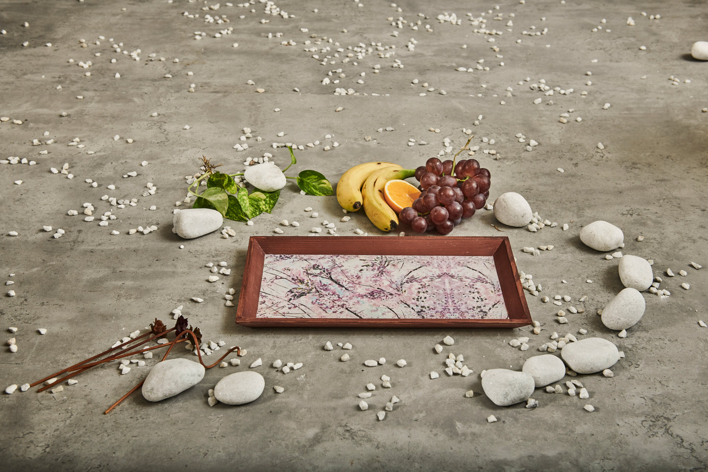 A Tiny Mistake Wisteria Rectangle Wooden Serving Tray, 35 x 20 x 2 cm