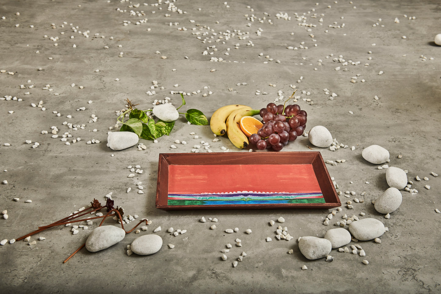A Tiny Mistake Horizon Rectangle Wooden Serving Tray, 35 x 20 x 2 cm