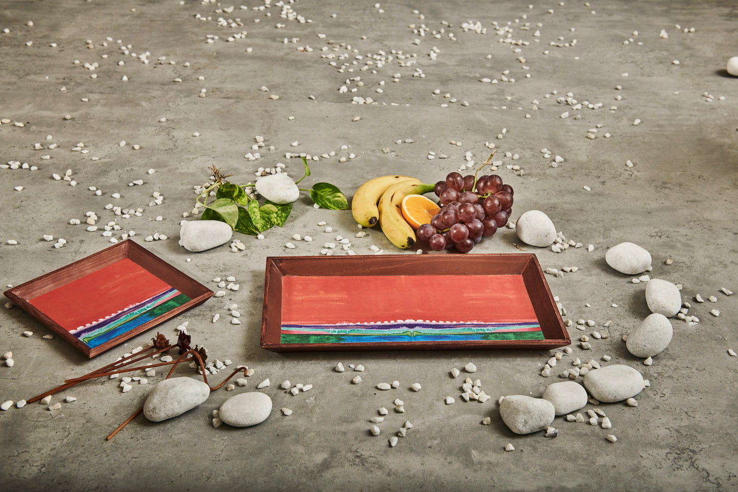A Tiny Mistake Horizon Rectangle Wooden Serving Tray, 35 x 20 x 2 cm