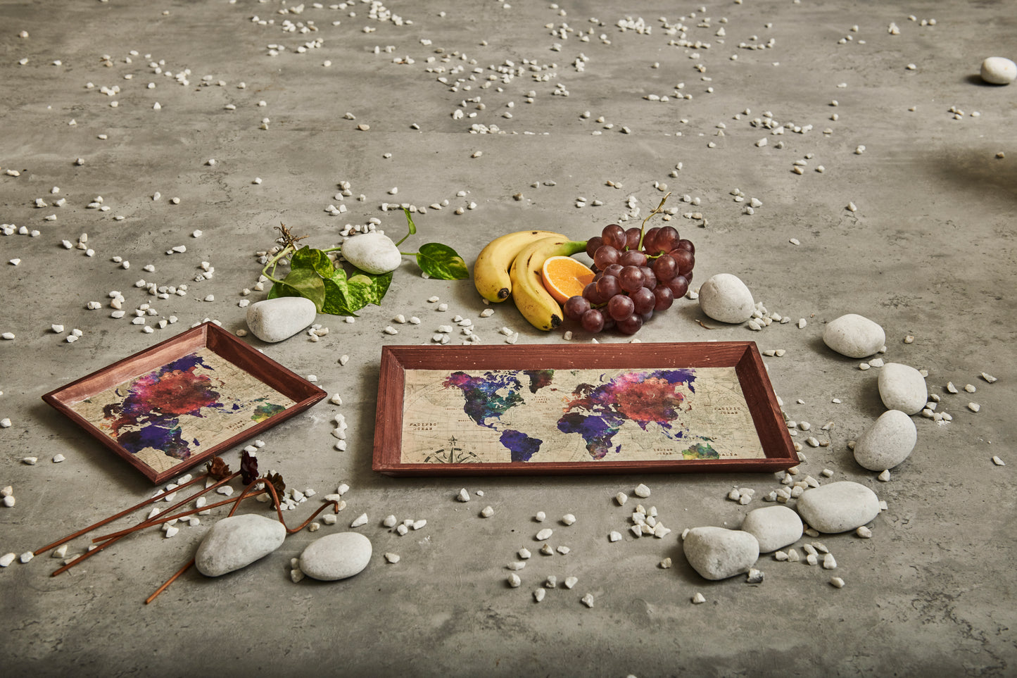 A Tiny Mistake Atlas Rectangle Wooden Serving Tray, 35 x 20 x 2 cm