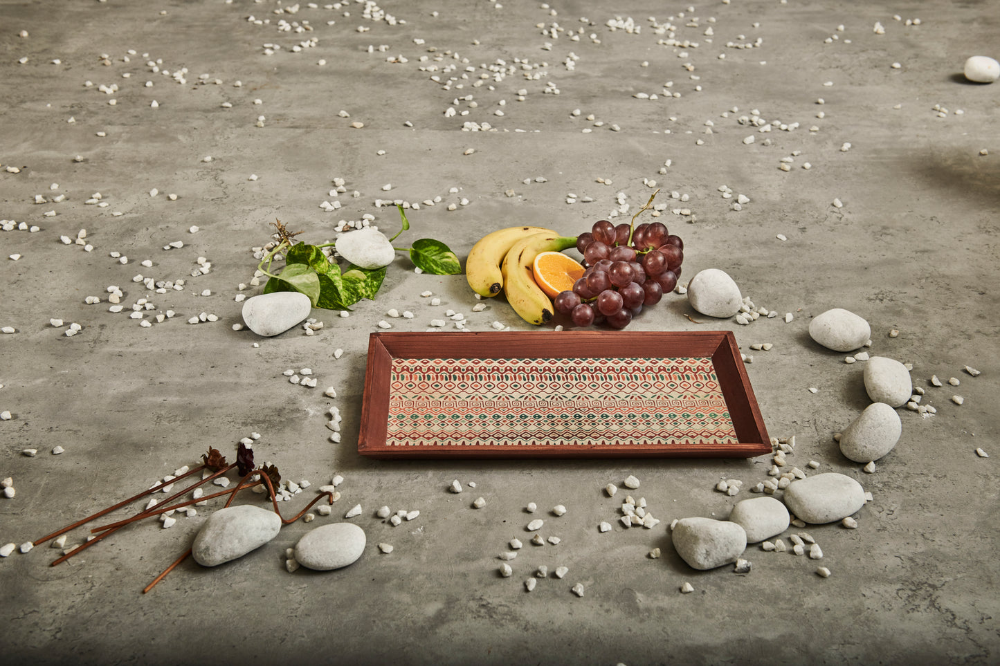 A Tiny Mistake Aztec Rectangle Wooden Serving Tray, 35 x 20 x 2 cm