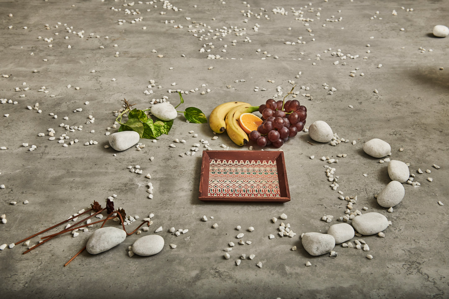 A Tiny Mistake Aztec Small Square Wooden Serving Tray, 18 x 18 x 2 cm