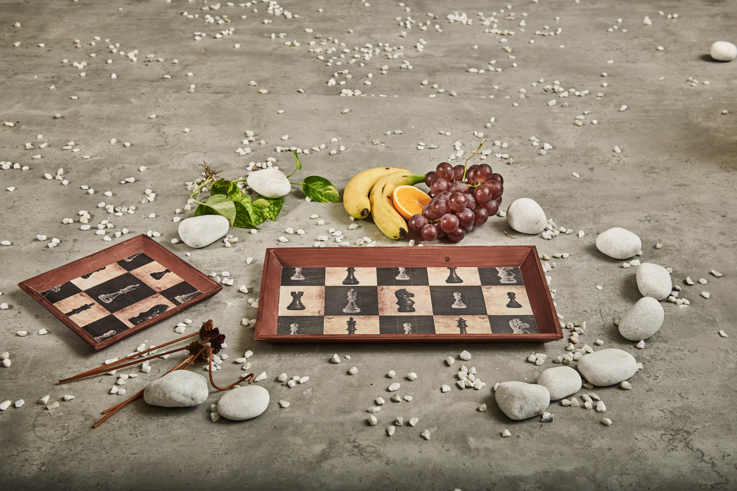 A Tiny Mistake Chess Small Square Wooden Serving Tray, 18 x 18 x 2 cm