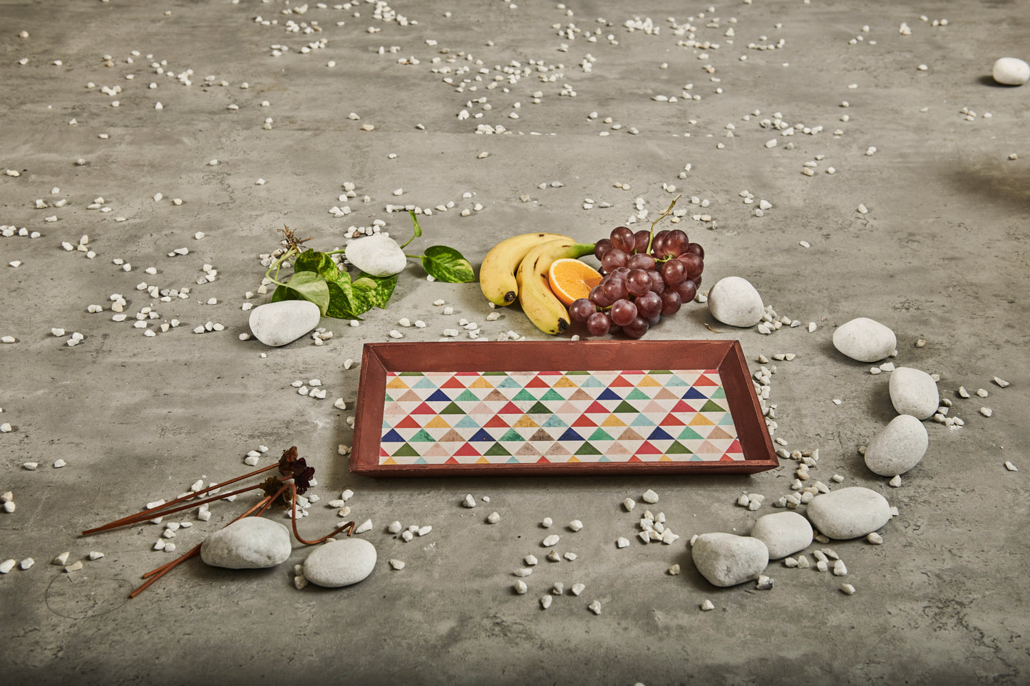 A Tiny Mistake Rubic Rectangle Wooden Serving Tray, 35 x 20 x 2 cm