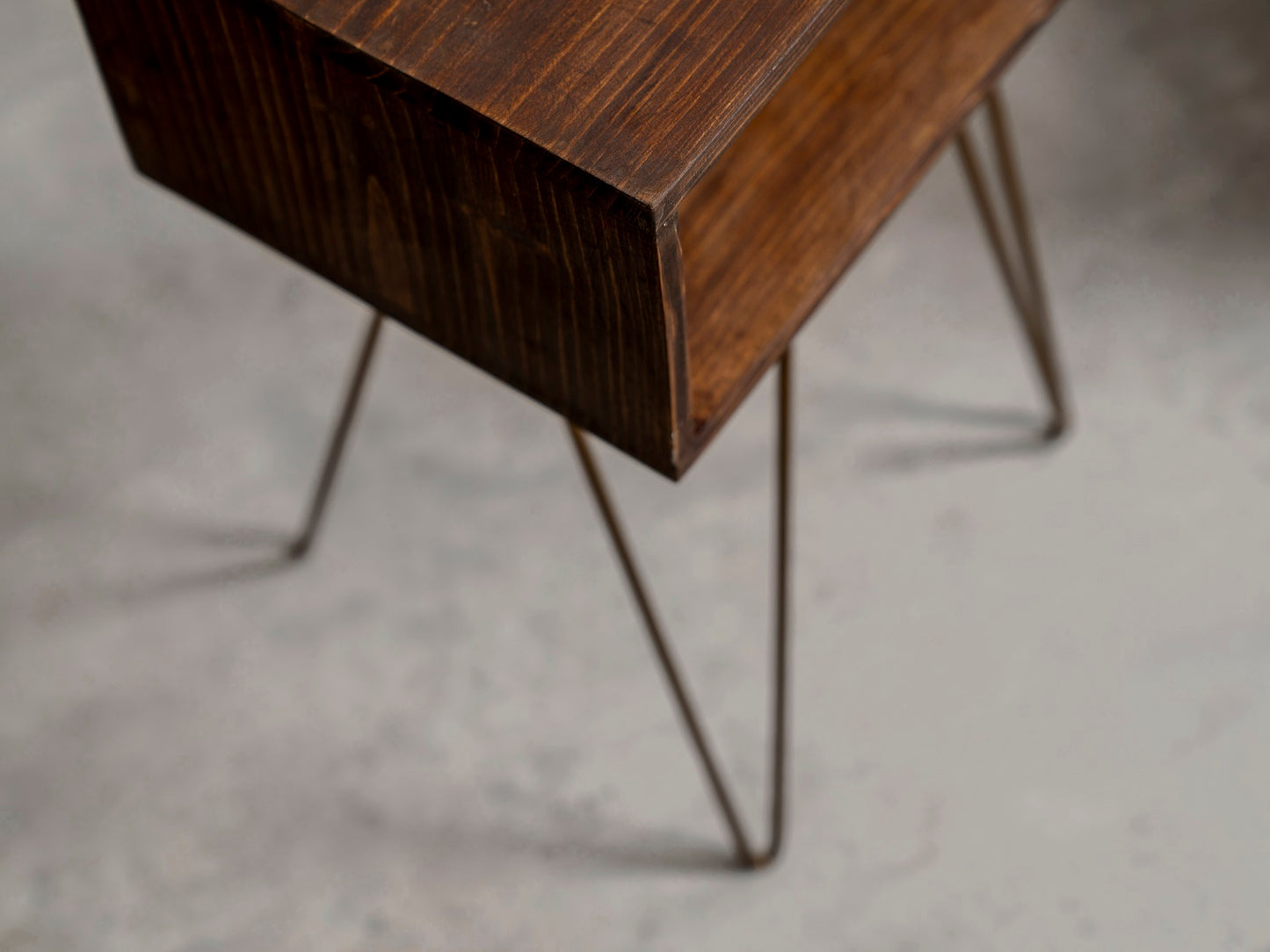 Walnut Tint Amalgam Side Tables, Wooden Tables, Bedside Tables, End Tables, Living Room Decor by A Tiny Mistake