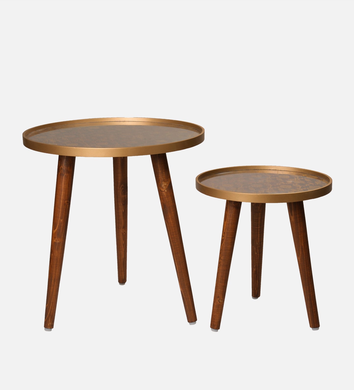 Bela Round Nesting Tables with Wooden Legs, Side Tables, Wooden Tables, Living Room Decor by A Tiny Mistake