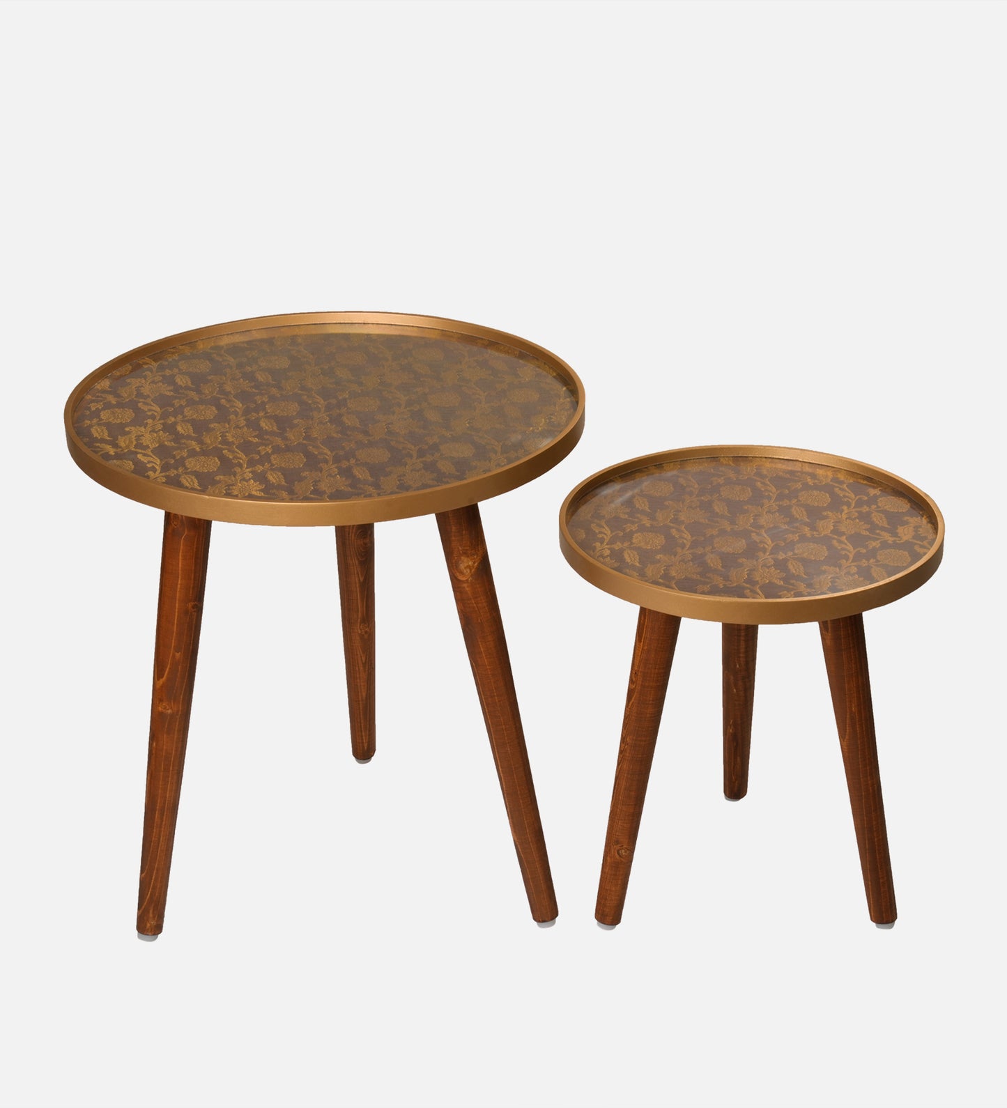 Bela Round Nesting Tables with Wooden Legs, Side Tables, Wooden Tables, Living Room Decor by A Tiny Mistake