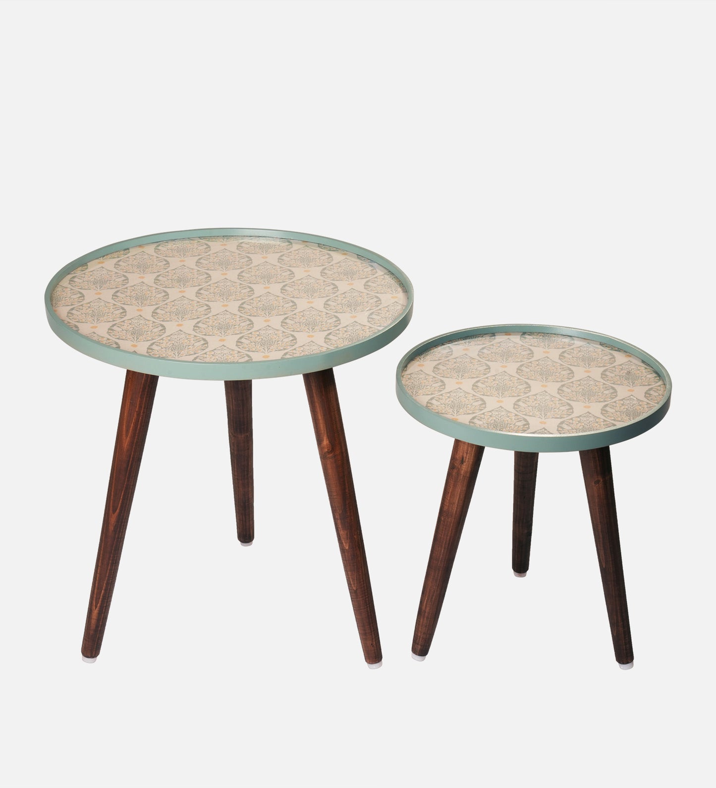 Vriksha Round Nesting Tables with Wooden Legs, Side Tables, Wooden Tables, Living Room Decor by A Tiny Mistake