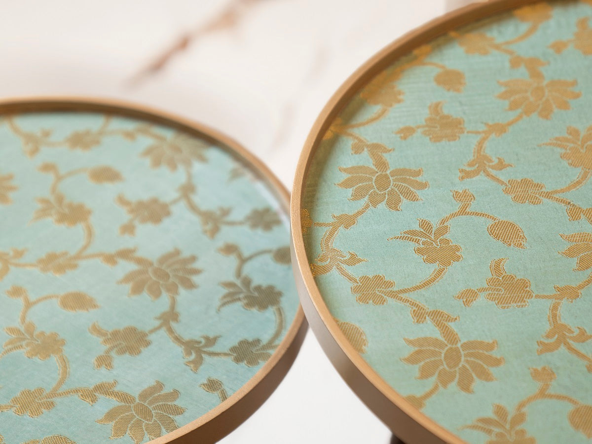 Soundarya Round Nesting Tables with Wooden Legs, Side Tables, Wooden Tables, Living Room Decor by A Tiny Mistake