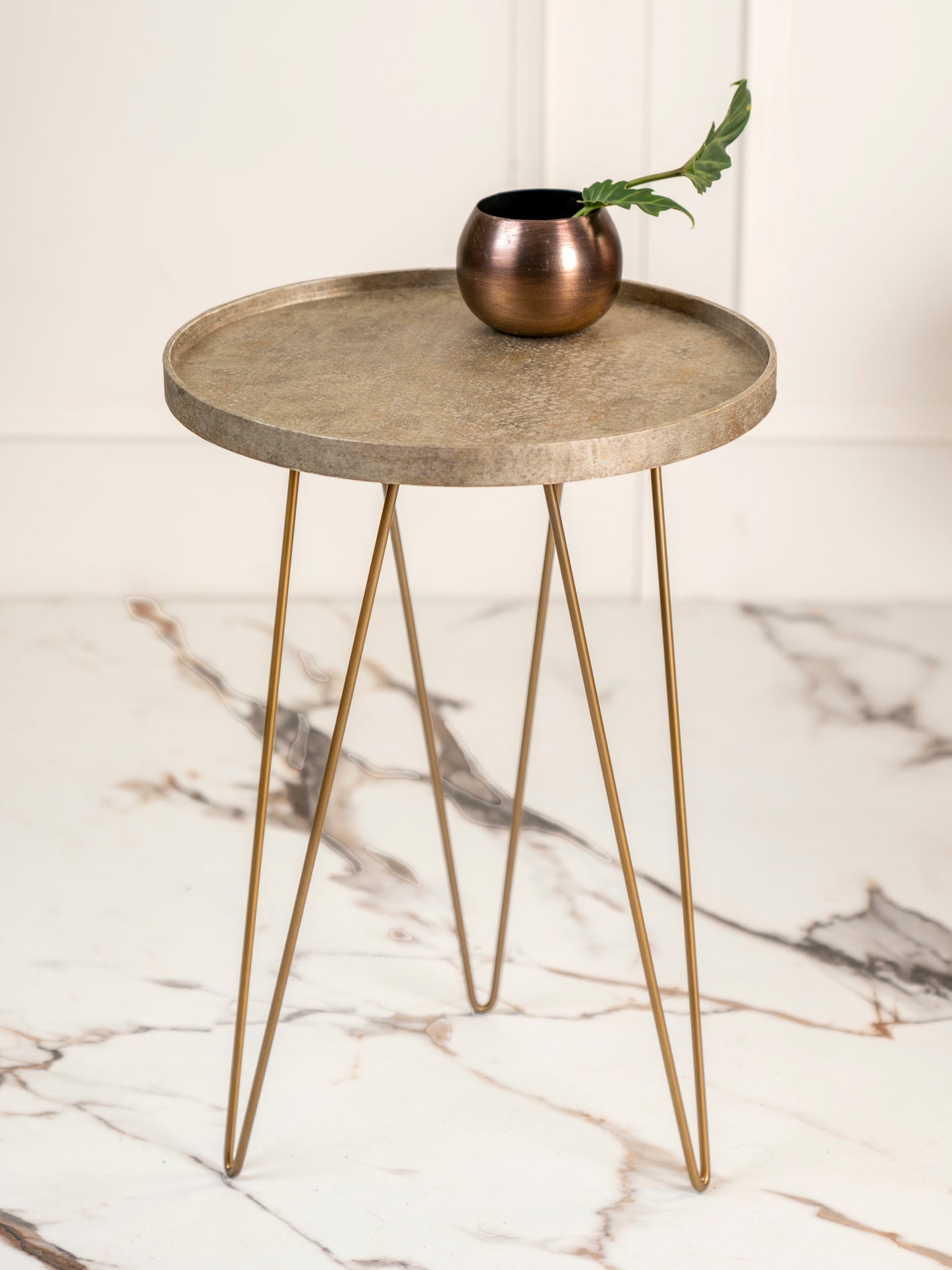 Transcendent Tinge Dark Gold Side Tables with Hairpin Legs, Wooden Tables, Living Room Decor by A Tiny Mistake