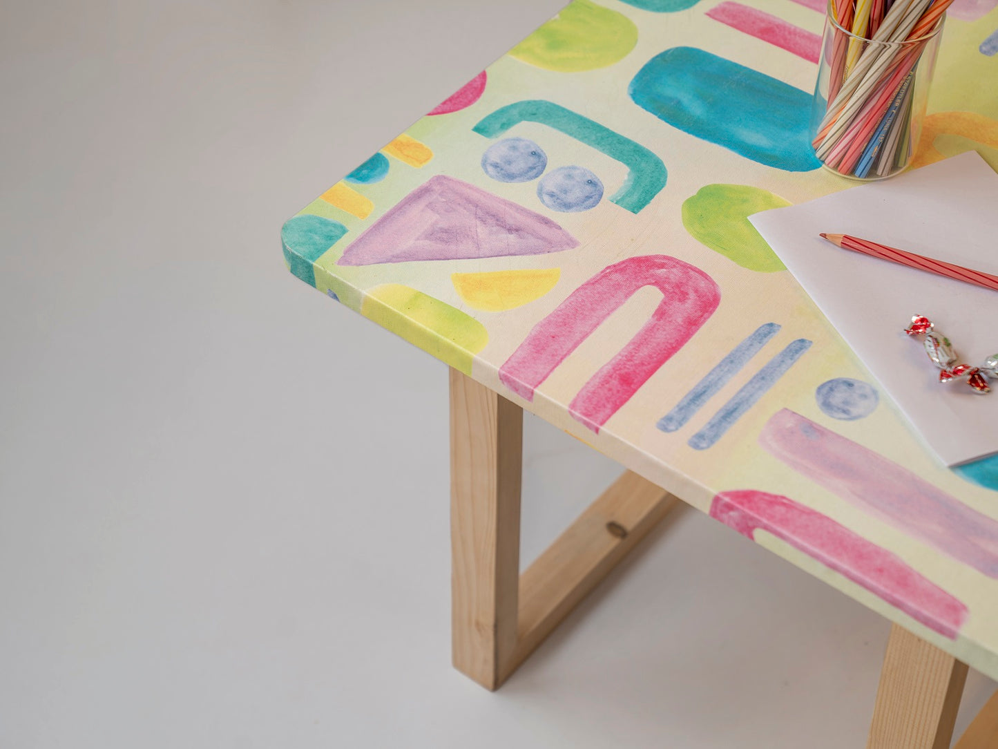 Tiny Doodles Square Coffee Tables, Wooden Tables, Coffee Tables, Center Tables, Living Room Decor by A Tiny Mistake