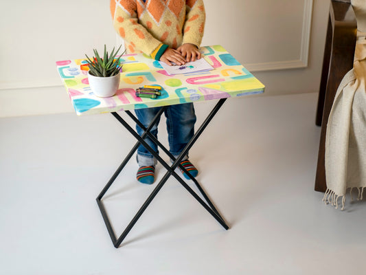 Tiny Doodles Criss Cross Side Tables, Writing Tables, Wooden Tables, Kids Tables, End Tables Living Room Decor by A Tiny Mistake