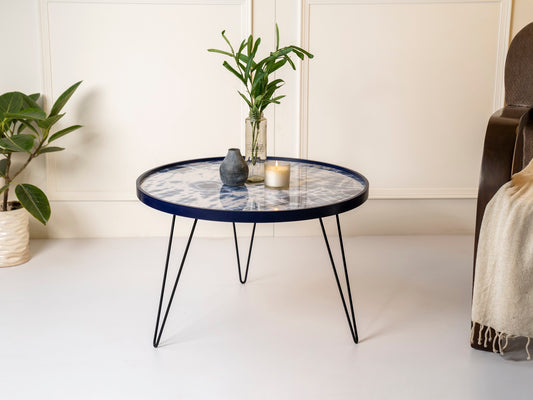 Shibori Round Coffee Tables, Wooden Tables, Coffee Tables, Center Tables, Living Room Decor by A Tiny Mistake