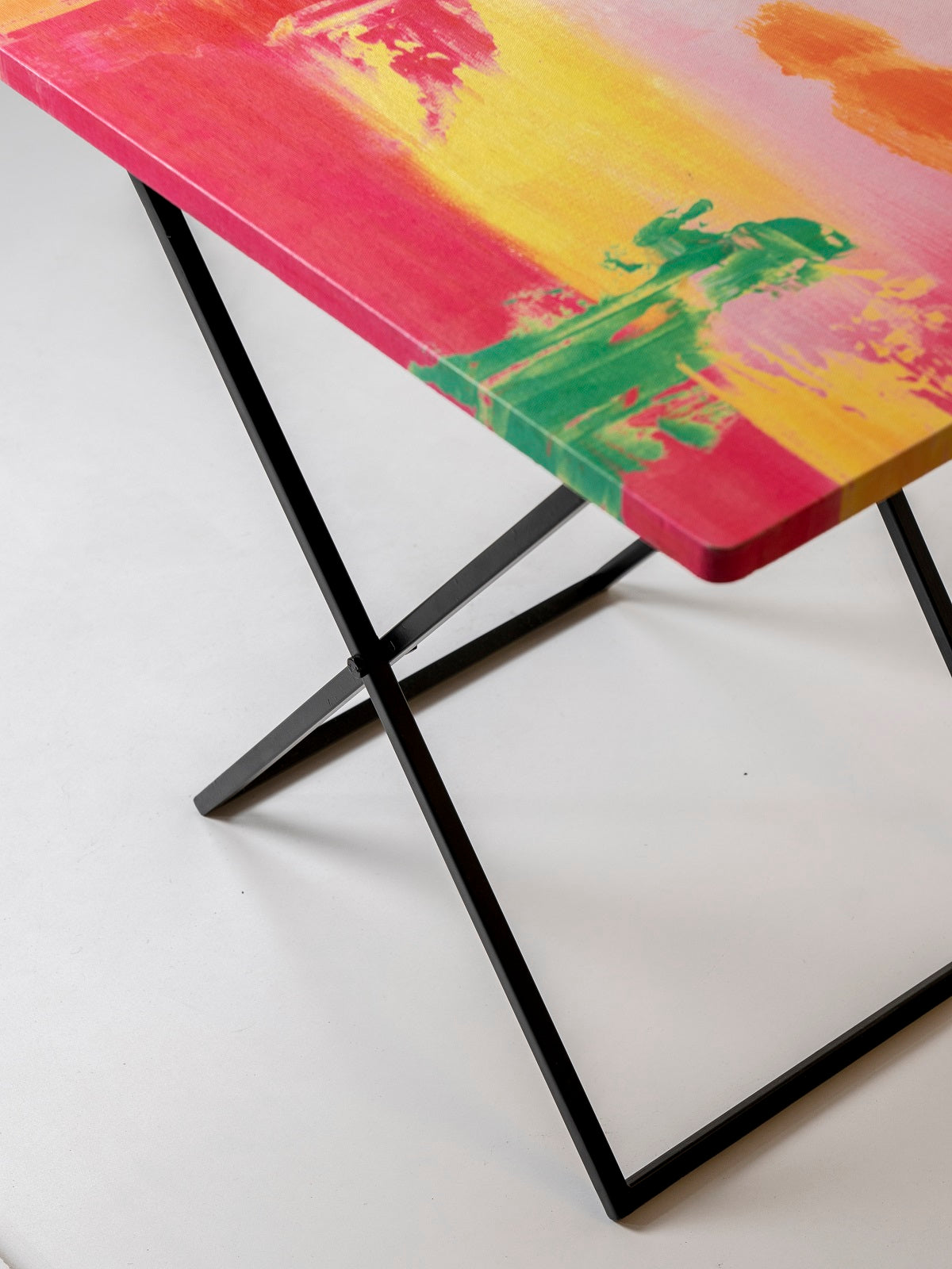 Neon Criss Cross Side Tables, Writing Tables, Wooden Tables, Kids Tables, End Tables Living Room Decor by A Tiny Mistake