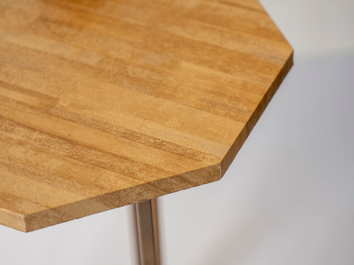 Gold Stacks Octagon Oblique Side Tables, Wooden Tables, Living Room Decor by A Tiny Mistake