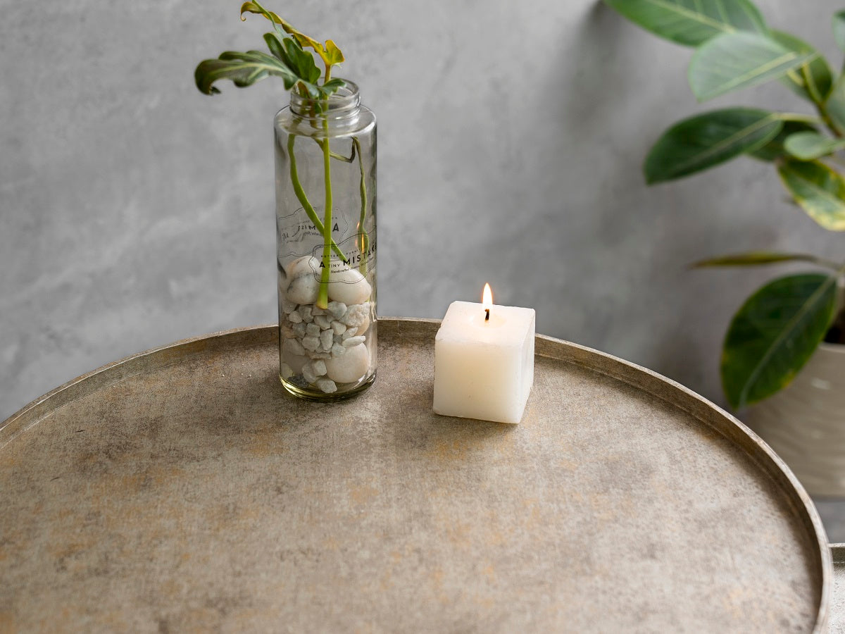 Transcendent Tinge Dark Gold Round Oblique Nesting Tables, Side Tables, Wooden Tables, Living Room Decor by A Tiny Mistake