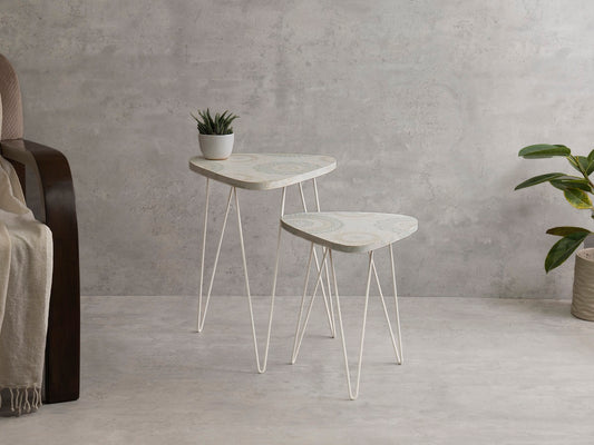 Constellation Trinity Nesting Tables with Hairpin Legs, Side Tables, Wooden Tables, Living Room Decor by A Tiny Mistake