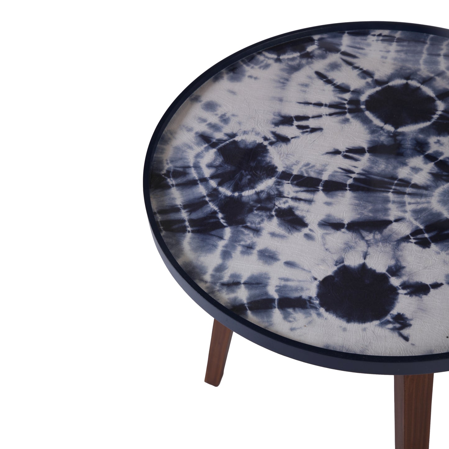 A Tiny Mistake Shibori Wooden Nesting Tables (Set of 2), Living Room Decor