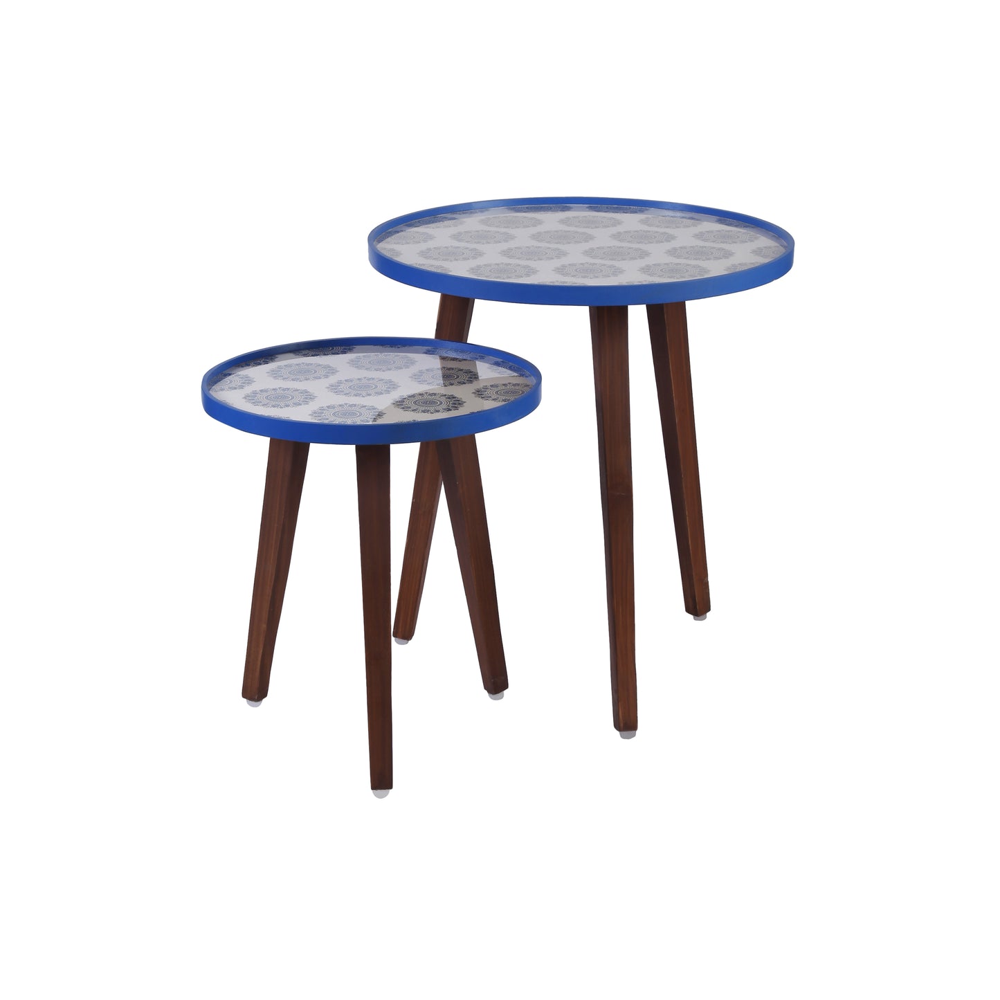 A Tiny Mistake Mandala Wooden Nesting Tables (Set of 2), Living Room Decor