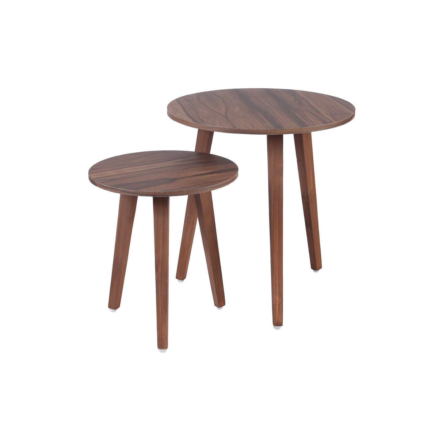 A Tiny Mistake Walnut Matt Finish Wooden Nesting Tables (Set of 2), Living Room Decor