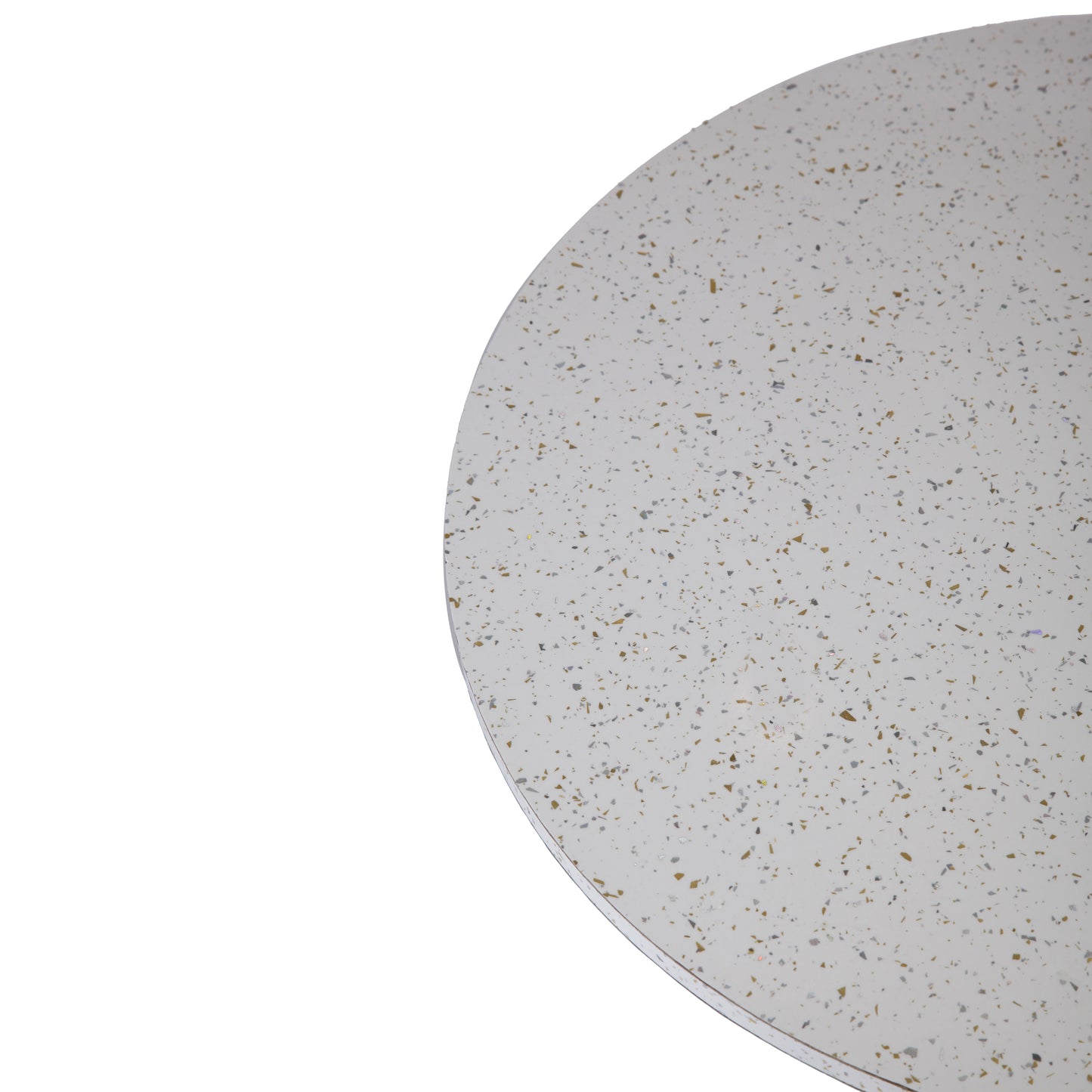 A Tiny Mistake White Granite Finish Wooden Nesting Tables (Set of 2), Living Room Decor