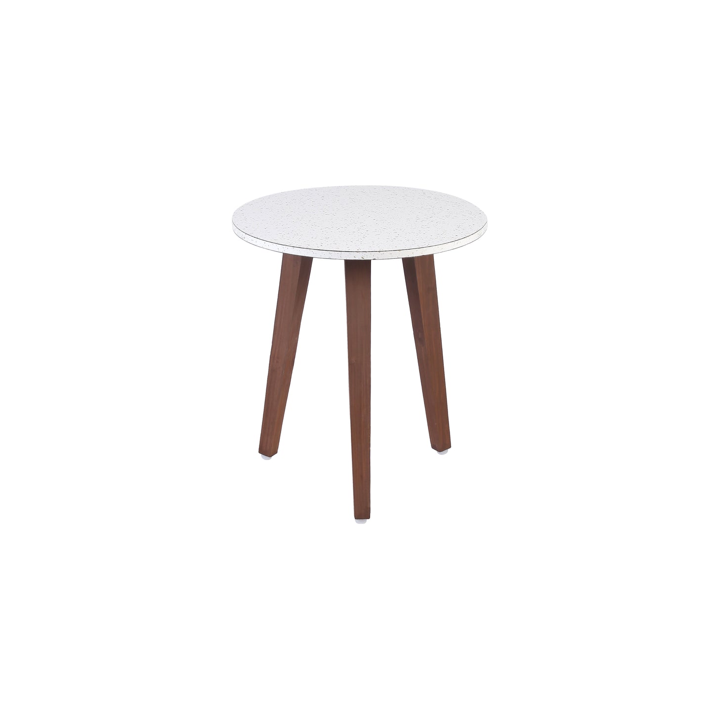 A Tiny Mistake White Granite Finish Wooden Nesting Tables (Set of 2), Living Room Decor