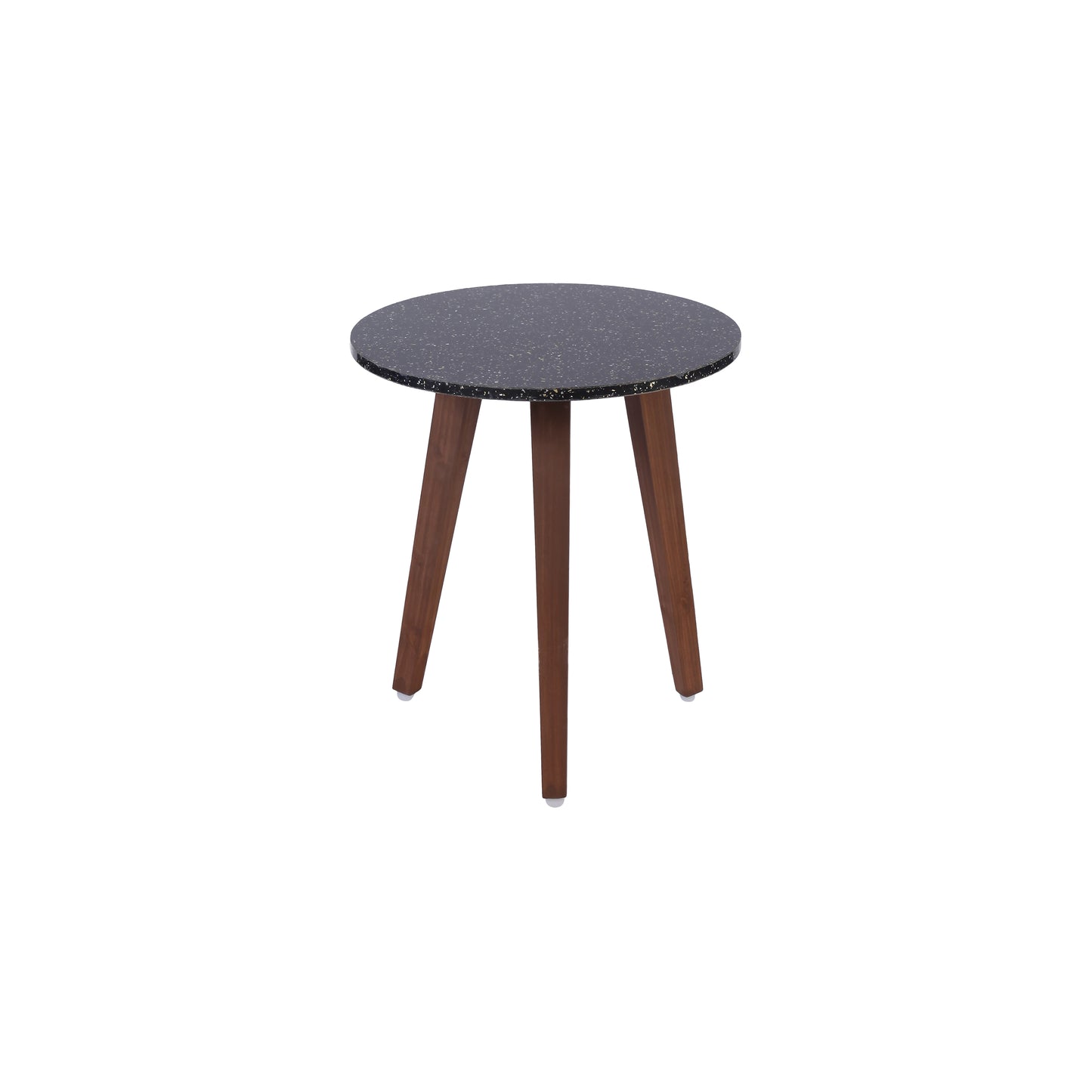 A Tiny Mistake Black Granite Finish Wooden Nesting Tables (Set of 2), Living Room Decor