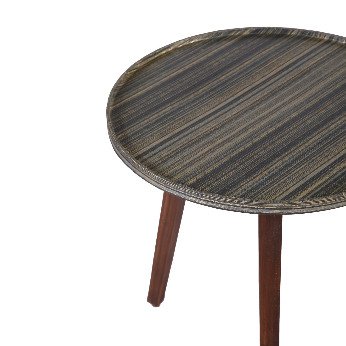 A Tiny Mistake Golden Tweed Wooden Nesting Tables (Set of 2), Living Room Decor