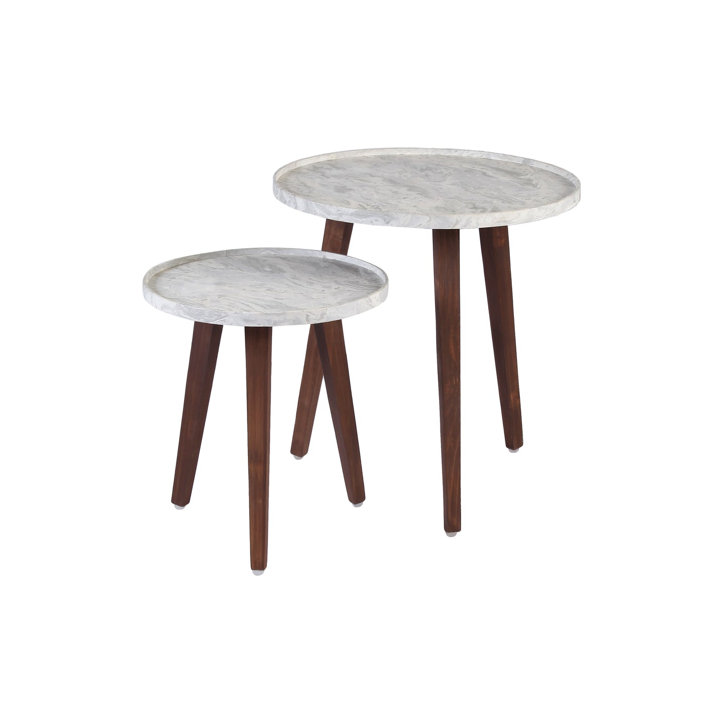 A Tiny Mistake Leherein Wooden Nesting Tables (Set of 2), Living Room Decor