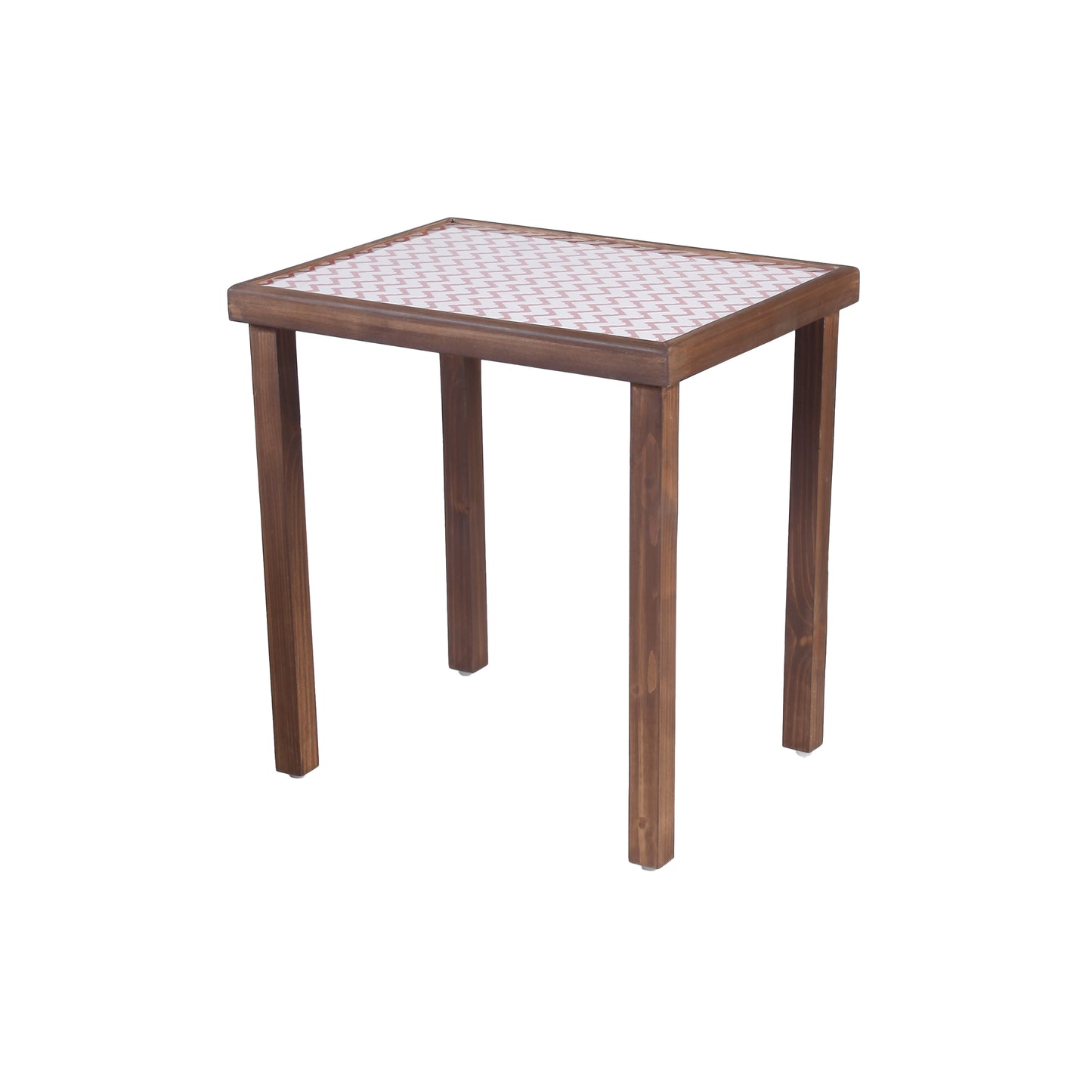 A Tiny Mistake Chevron Red Rectangle Nesting Tables (Set of Two)