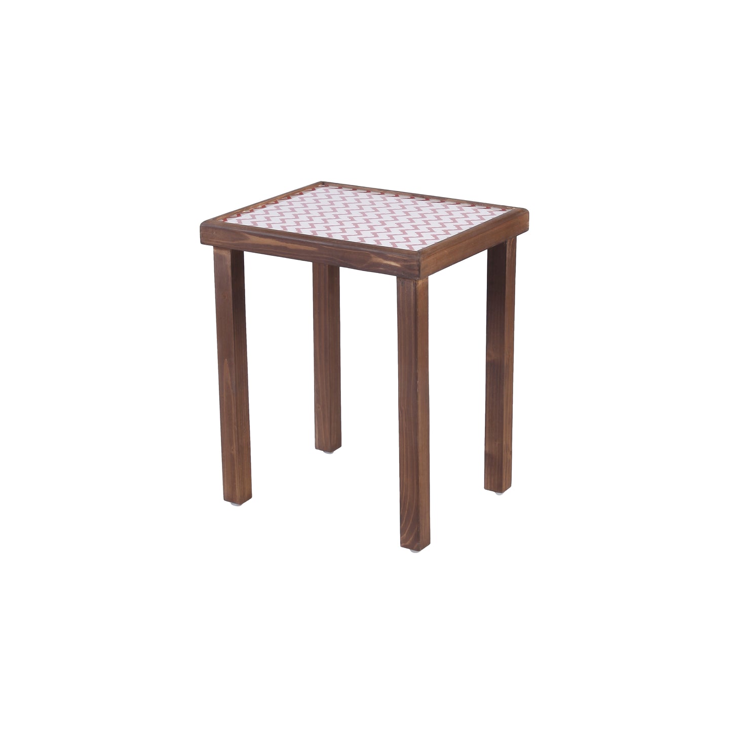 A Tiny Mistake Chevron Red Rectangle Nesting Tables (Set of Two)