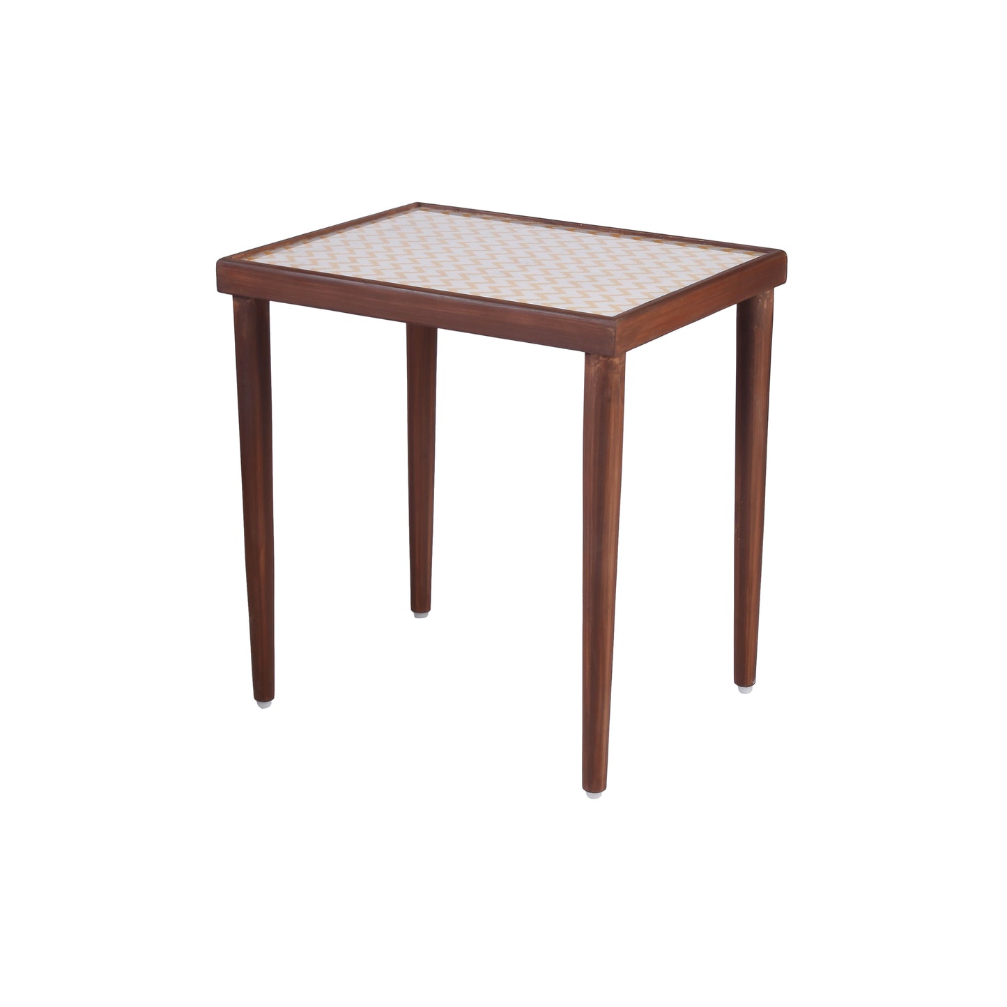 A Tiny Mistake Chevron Yellow Rectangle Nesting Tables (Set of Two)