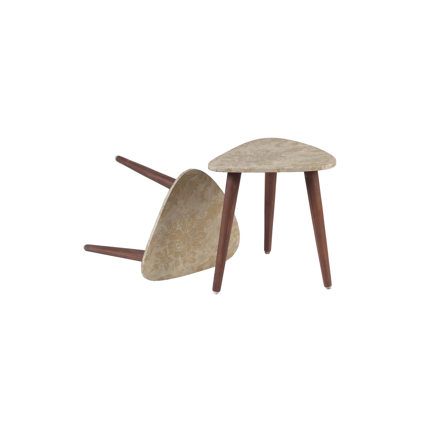 A Tiny Mistake Metallic Imperial Trinity Side Table, End Table (Set of 2)