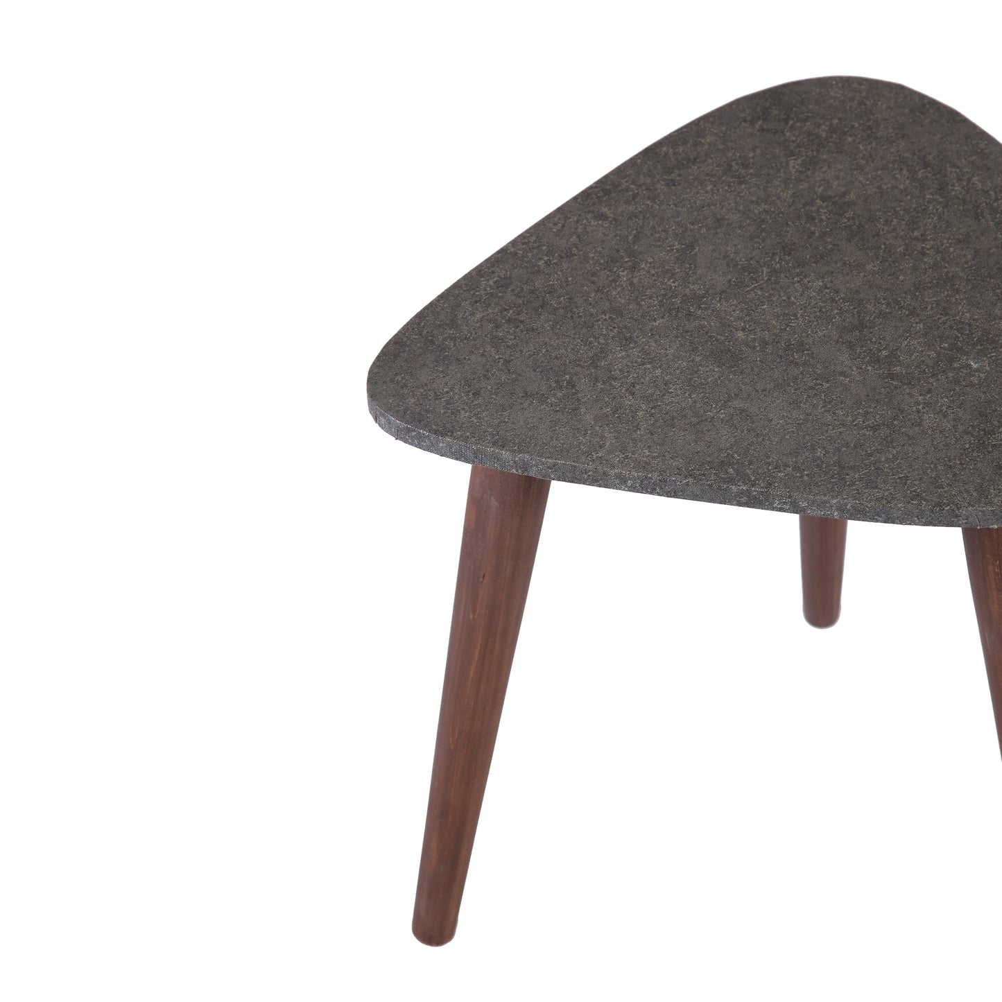 A TIny Mistake Metallic Charcoal Trinity Side Table, End Table (Set of 2)